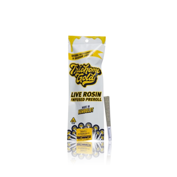 Authentic Trichome Gold Live Rosin Infused Preroll