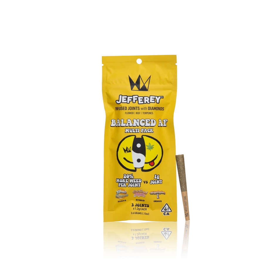 Authentic West Coast Cure West Coast Cure Pre-roll Jeffery Infused Joints 3PK.