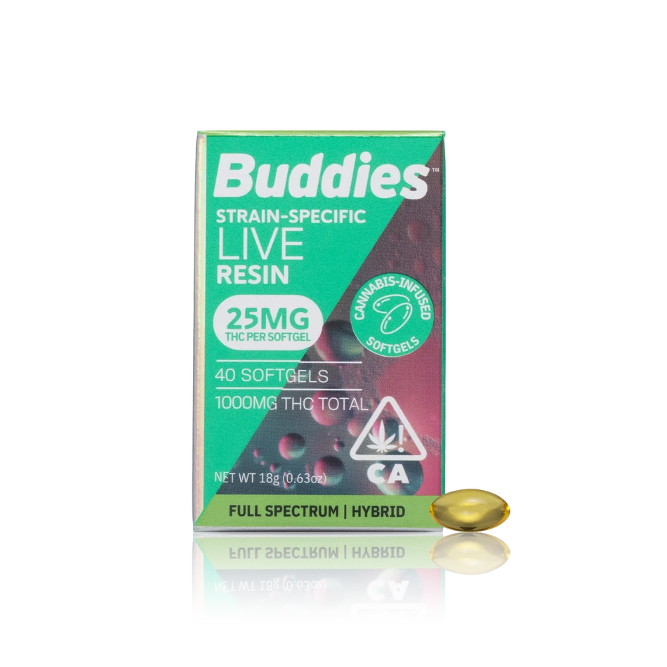 Authentic Buddies Edible Live Resin Soft Gel 25mg (40ct)