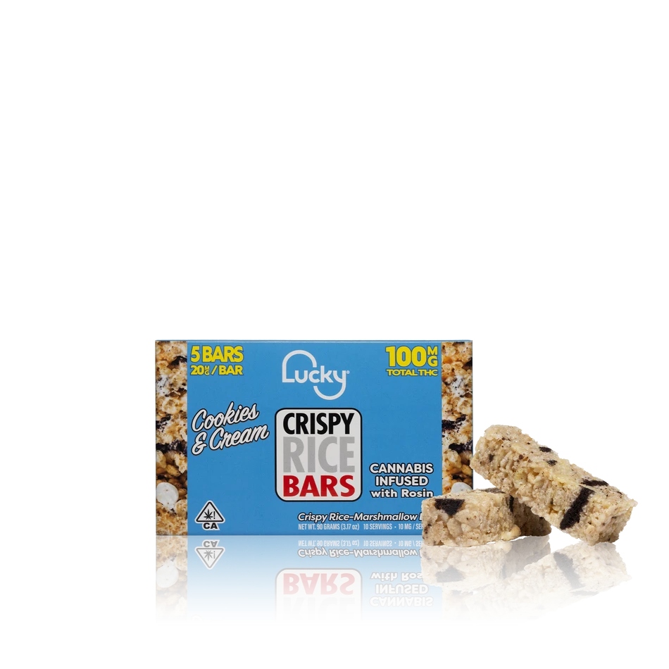 Authentic Lucky Edible Rosin Infused Crispy Rice Marshmallow Squares