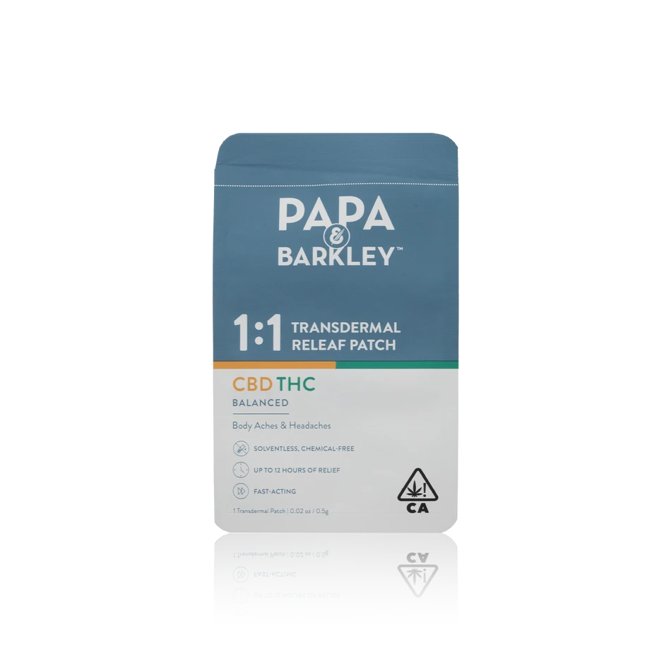 Authentic Papa and Barkley Topical Transdermal Releaf Patch 1:1